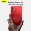 Baseus Wireless Charger Magnetic Simple Mini (suit for IP12 with Type-C cable 1.5m) 15W Red