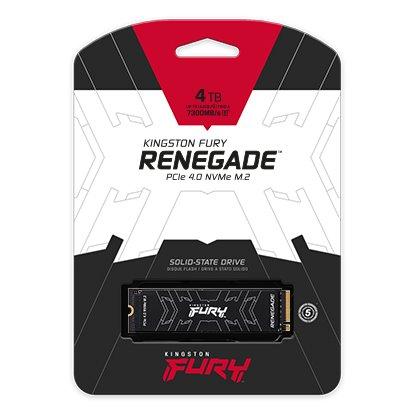 Kingston SSD 4000GB Fury Renegade PCIe 4.0 NVMe M.2 (čtení/zápis: 7300/7000MB/s; 1M/1M IOPS)