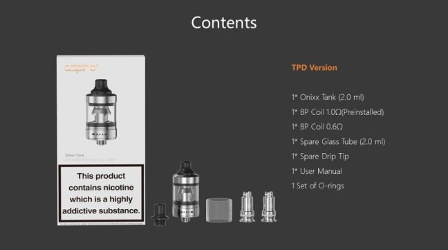 Aspire Onixx - Clearomizer - 2ml (Black)