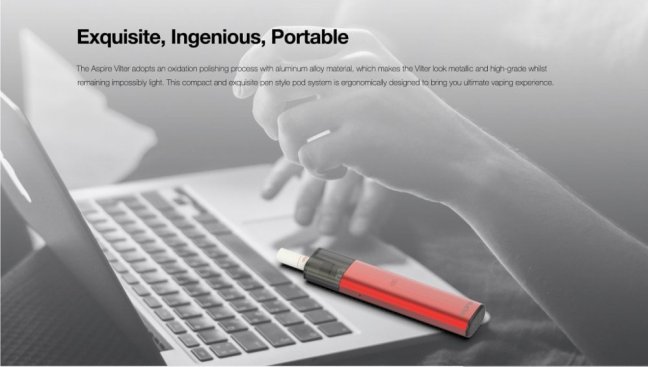 Aspire Vilter - Pod Kit - 450mAh (Champagne)