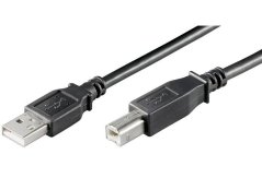PremiumCord Kabel USB 2.0, A-B, 1m barva černá