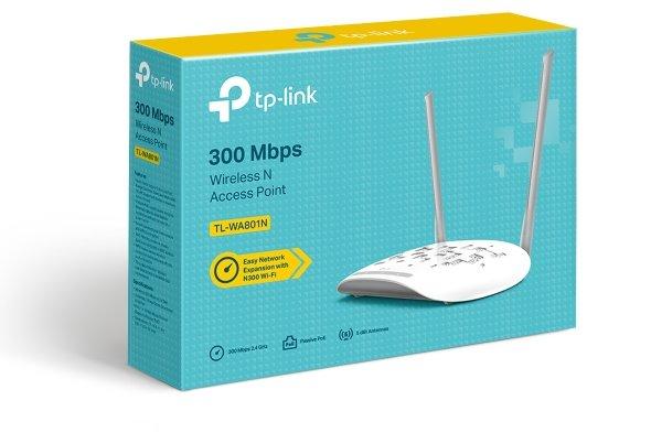 TP-LINK Access Point, 300 Mbps/2.4 GHz, 2× anténa, 1× 10/100M Port, Passive Port