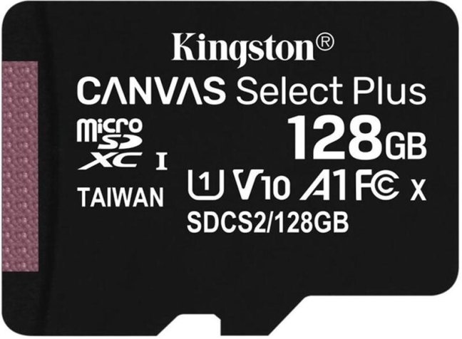 128GB microSDXC Kingston Canvas Select Plus A1 CL10 100MB/s bez adapteru