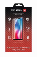 SKLO SWISSTEN FULL GLUE, COLOR FRAME, CASE FRIENDLY PRO HUAWEI P30 ČERNÉ