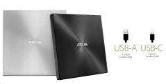 ASUS SDRW-08U9M-U stříbrná ultraslim DRW USB-C/A