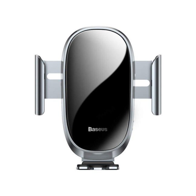 Baseus Car Mount Smart Gravity Držák telefonu Air Vent Bracket Electric Auto Lock Silver (SUGENT-ZN0S