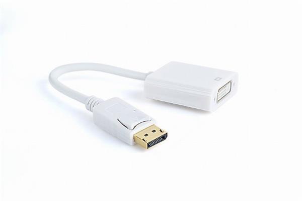 Gembird adaptér DisplayPort v.1 (M) na Dual Link DVI (F) 0.1m kábel, biely