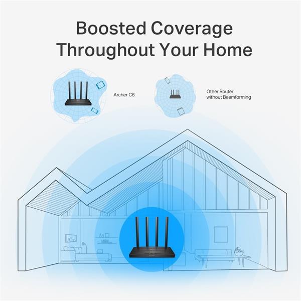 TP-LINK "AC1200 Dual-Band Wi-Fi RouterSPEED: 300 Mbps at 2.4 GHz + 867 Mbps at 5 GHzSPEC: 4× Antennas, 1× Gigabit WAN