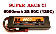 BH Power 6000 mah 2S 60C (120C) HC - AKCE !