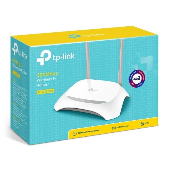 TP-LINK Wi-Fi Router 300Mbps/2.4GHz,  5 10/100M Ports,  2x anténa