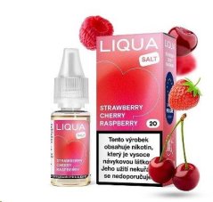 E-LIQUID LIQUA SALT - STRAWBERRY CHERRY RASPBERRY (JAHODA,TŘEŠEŇ A MALINA) 20MG