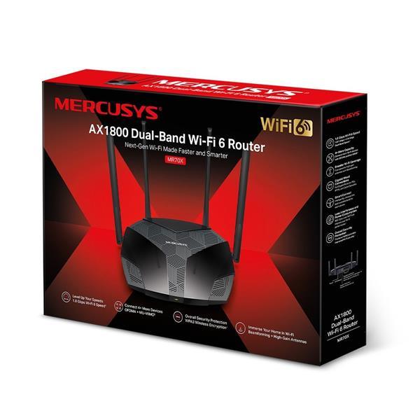 TP-LINK "AX1800 Dual-Band Wi-Fi 6 RouterSPEED: 574 Mbps at 2.4 GHz + 1201 Mbps at 5 GHzSPEC: 4× Fixed External Antenna