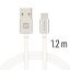 DATOVÝ KABEL SWISSTEN TEXTILE USB / USB-C 1,2 M STŘÍBRNÝ