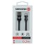 DATOVÝ KABEL SWISSTEN TEXTILE USB / LIGHTNING 0,2 M ČERNÝ