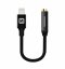 AUDIO ADAPTÉR SWISSTEN TEXTILE LIGHTNING /JACK(samice) 0,15 M ČERNÝ