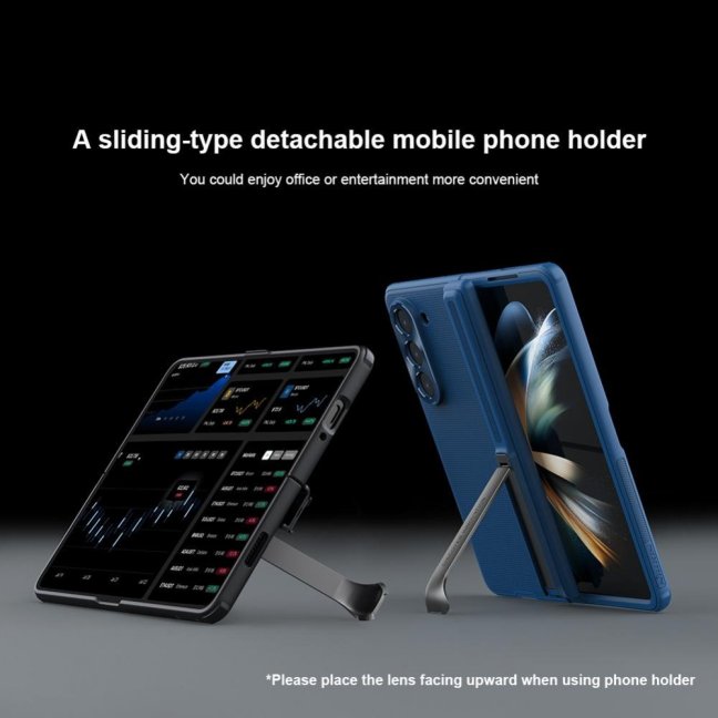 Nillkin Super Frosted FOLD Stand Zadní Kryt pro Samsung Galaxy Z Fold 5 Blue