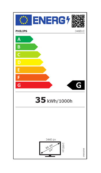 Philips 346B1C/00 34" VA LED 3440x1440 50 000 000:1 5ms 300cd HDMI DP USB-C dock repro černý