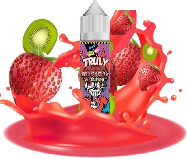 PŘÍCHUŤ CHILL PILL SHAKE AND VAPE TRULY STRAWBERRY AND KIWI 12ML