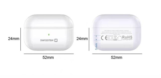 BLUETOOTH TWS SLUCHÁTKA SWISSTEN MINIPODS BÍLÁ