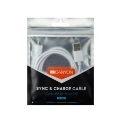 CANYON Nabíjecí kabel 8-pin Lightning - USB 2.0, 1m, bílá