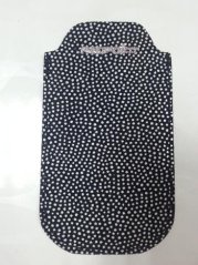 Pouzdro kožené slip white/black na LG GB115 85x50mm