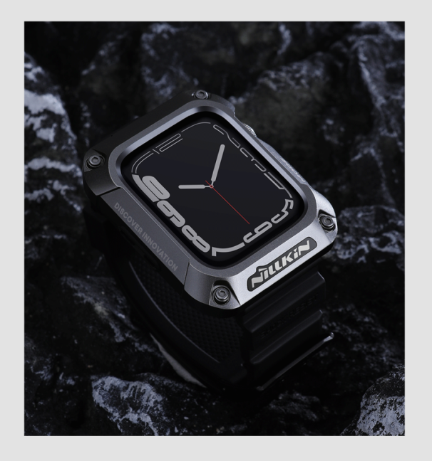 Nillkin DynaGuard Řemínek + Kryt pro Apple Watch Series 44mm 4/5/6 Gray