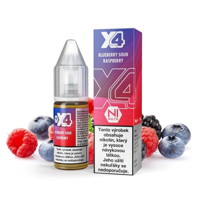 X4 Bar Juice Salt - E-liquid - Blue Sour Raspberry (Borůvka s malinou) - 20mg