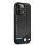 BMW M PU Carbon Blue Line Zadní Kryt pro iPhone 14 Pro Max Black