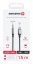 AUDIO ADAPTÉR SWISSTEN TEXTILE USB-C (samec) / 3,5 mm JACK (samec) 1,5M ČERNÝ (nahrazuje 73501303)