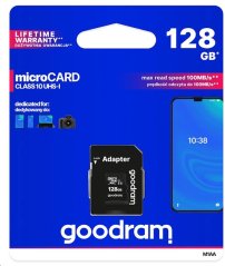 GOODRAM PAMĚŤOVÁ KARTA MICRO SDXC 128GB CLASS 10 UHS-1 - M1AA-1280R11