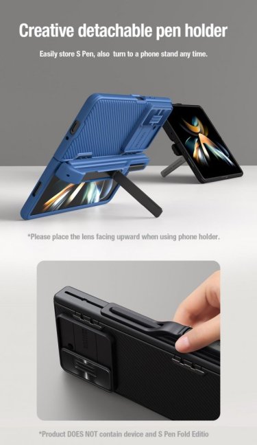 Nillkin CamShield FOLD Slot+Stand Zadní Kryt pro Samsung Galaxy Z Fold 5 Blue