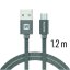 DATOVÝ KABEL SWISSTEN TEXTILE USB / MICRO USB 1,2 M ŠEDÝ
