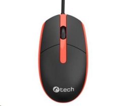 Myš C-TECH WM-10, černočervená, USB