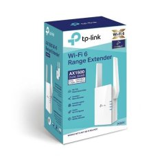 TP-LINK "AX1500 Wi-Fi 6 Range ExtenderSPEED: 300 Mbps at 2.4 GHz + 1201 Mbps at 5 GHzSPEC: 2 × External Antennas, 1 ×