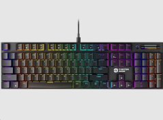 CANYON Herní klávesnice Cometstrike TLK GK-55, mechanická, drátová, multimediální, podsvícená, 105 kláves, CS layout