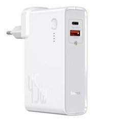 Baseus Adaptér s powerbankou - type C to type C 10000mAh White