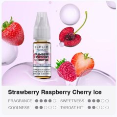 LIQUID ELFLIQ NIC SALT STRAWBERRY RASPBERRY CHERRY ICE 10ML - 20MG