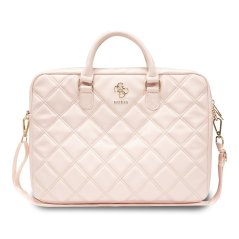 Guess PU Quilted 4G Metal Logo Taška na Notebook 15/16" Pink