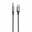 AUDIO ADAPTÉR SWISSTEN TEXTILE USB-C (samec) / 3,5 mm JACK (samec) 1,5M ČERNÝ (nahrazuje 73501303)