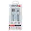 DATOVÝ KABEL SWISSTEN TEXTILE USB / USB-C 2,0 M STŘÍBRNÝ