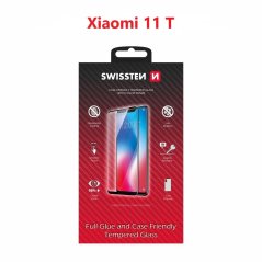 SKLO SWISSTEN FULL GLUE, COLOR FRAME, CASE FRIENDLY PRO XIAOMI 11 T ČERNÉ