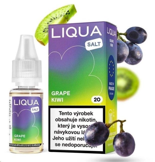 LIQUA SALT - GRAPE KIWI (HROZNOVÉ VÍNO A KIWI) 20MG LIQUA SALT - GRAPE KIWI (HROZNOVÉ VÍNO A KIWI) 20MG
