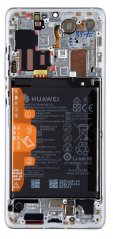 LCD Display + Dotyková Deska + Přední Kryt Huawei P30 PRO Silver Frost (Service Pack)
