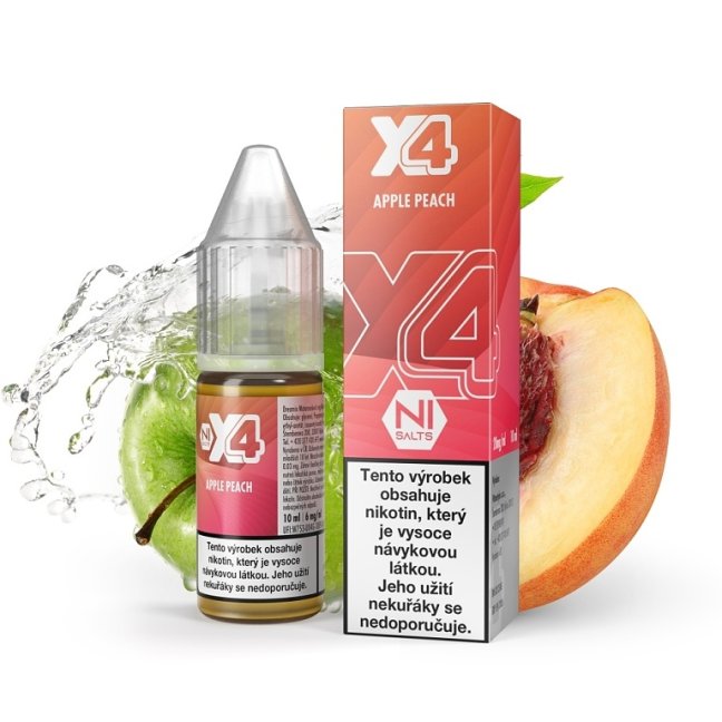 X4 Bar Juice Salt - E-liquid - Apple Peach (Jablko s broskví) - 20mg