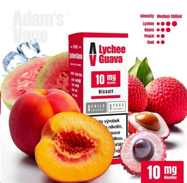 LIQUID ADAM´S VAPE SALT LYCHEE GUAVA 10ML - 10MG