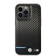 BMW M PU Carbon Blue Line Zadní Kryt pro iPhone 14 Pro Max Black