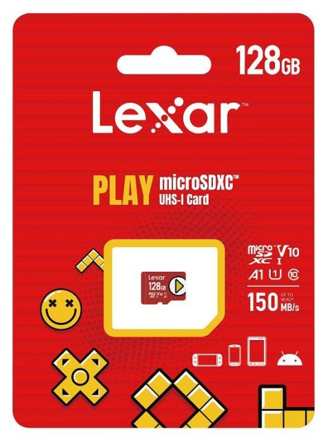 Lexar paměťová karta 128GB PLAY microSDXC™ UHS-I cards, čtení 150MB/s C10 A1 V10 U1