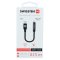 AUDIO ADAPTÉR SWISSTEN TEXTILE USB-C/JACK (samice) 0,15 M ČERNÝ