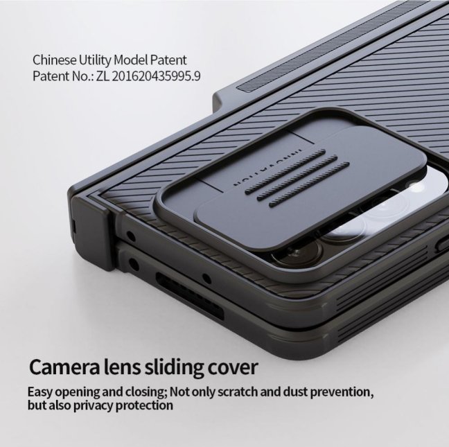 Nillkin CamShield PRO Slot+Stand Zadní Kryt pro Samsung Galaxy Z Fold 4 5G Deep Green
