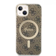 Guess IML 4G MagSafe Zadní Kryt pro iPhone 13 Brown